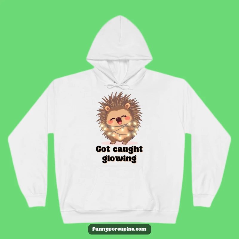 Funny Porcupine Fairy Light Hoodie: Stay Cozy and Enchanted with this Hilarious Sweatshirt