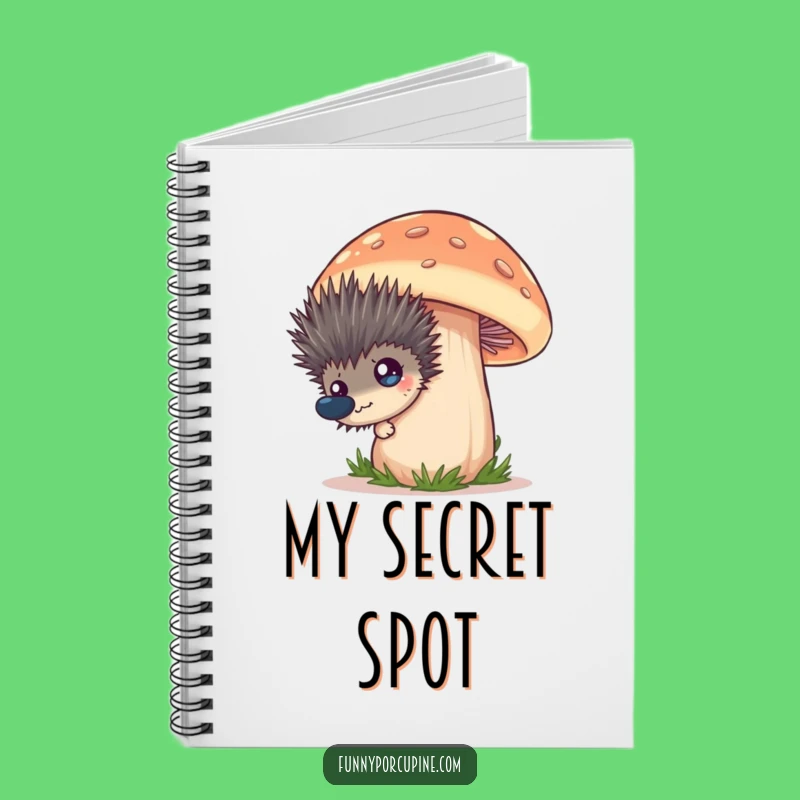Funny Porcupine Mushroom Peek Notebook: Jot Down Ideas with Hilarious Flair
