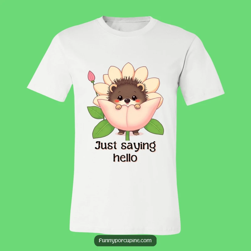 Funny Porcupine Flower T-Shirt: Hide and Seek with Hilarious Charm