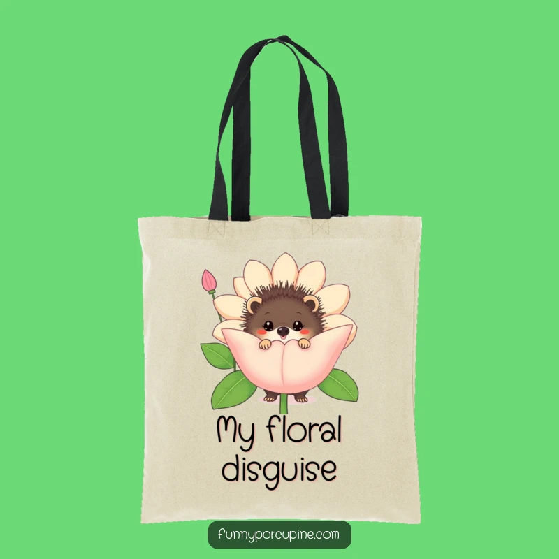Funny Porcupine Flower Tote Bag: Carry Your Playfulness and Essentials with Joy